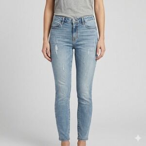 Studio Blue‎ Distressed Skinny Jeans Size 28 Light Wash High Rise